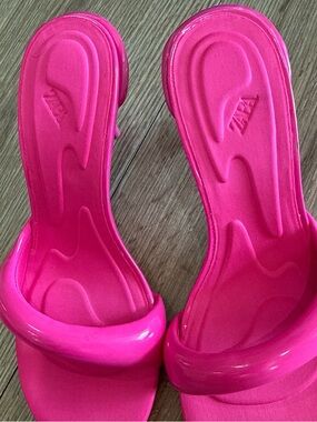 Zara Barbie Bright Hot Pink Slide Heels